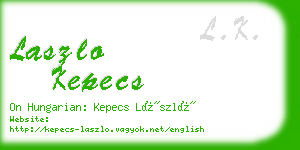 laszlo kepecs business card